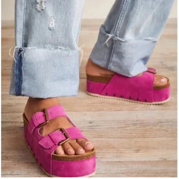 Free People Intentionally Blank Rule Breaker Platform Sandals